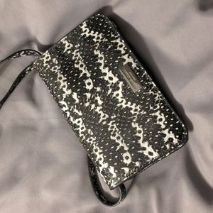 Henri Bendel West 57th Snake Embossed XL Smartphone Case Crossbody